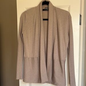 89th & Madison Taupe Open Front Cardigan